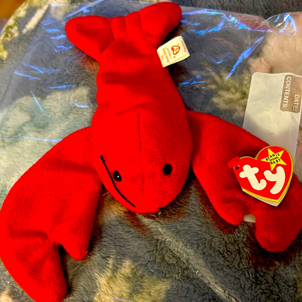 Ty beanie baby Pinchers red whale